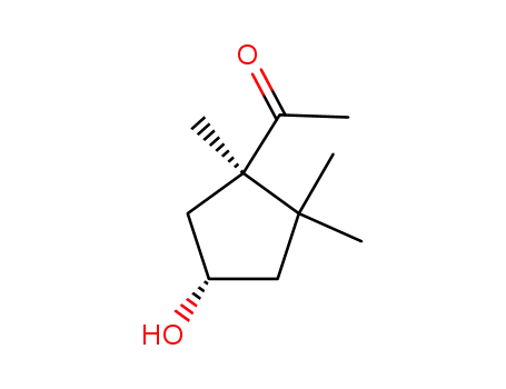 Molecular Structure of 65243-75-6 (<(1R,4S)-4-Hydroxy-1,2,2-trimethylcyclopentyl>methylketon)