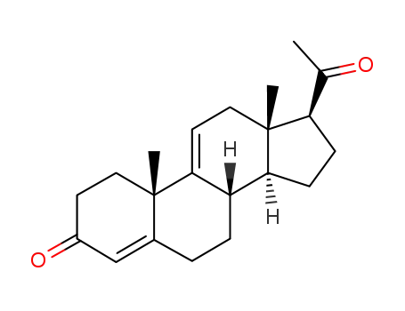 Molecular Structure of 17652-16-3 (4,9(11)-PREGNADIEN-3,20-DIONE)