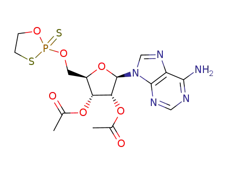 2',3'-O,O-diacetyladenosine-5'-O-(2-thio-1,3,2-oxathiaphospholane)