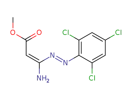 Molecular Structure of 104891-98-7 (3-Amino-3-(2,4,6-trichlor-phenylazo)propensaeuremethylester)