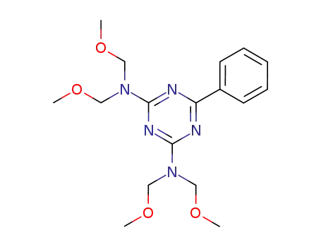 Molecular Structure of 4588-69-6 (N,N,N',N'-tetrakis(methoxymethyl)-6-phenyl-1,3,5-triazine-2,4-diamine)