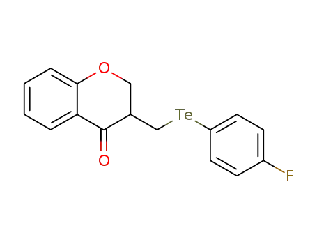 Molecular Structure of 143565-08-6 (4H-1-Benzopyran-4-one, 3-[[(4-fluorophenyl)telluro]methyl]-2,3-dihydro-)