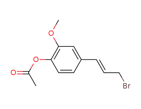 Molecular Structure of 74953-23-4 (Phenol, 4-(3-bromo-1-propenyl)-2-methoxy-, acetate, (E)-)
