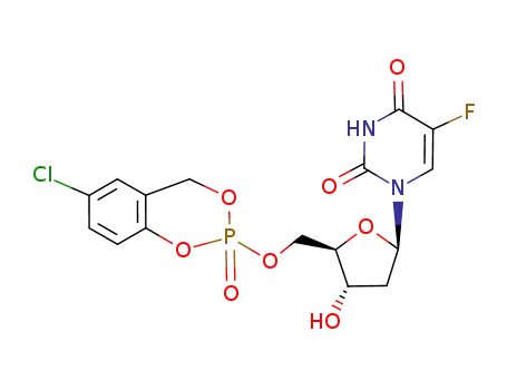 1-[(2R,4S,5R)-5-(6-Chloro-2-oxo-4H-2λ<sup>5</sup>-benzo[1,3,2]dioxaphosphinin-2-yloxymethyl)-4-hydroxy-tetrahydro-furan-2-yl]-5-fluoro-1H-pyrimidine-2,4-dione