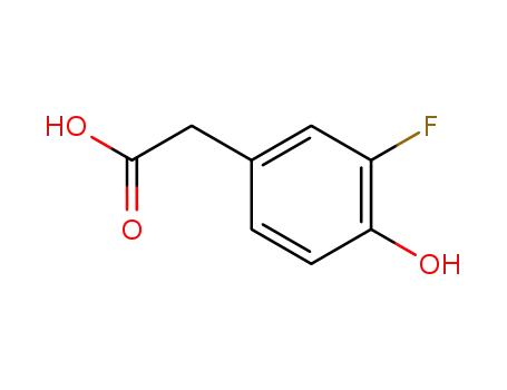 Molecular Structure of 458-09-3 (3-FLUORO-4-HYDROXYPHENYLACETIC ACID)