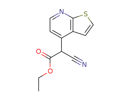 Molecular Structure of 94319-45-6 (ethyl 2-(4-thieno<2,3-b>pyridyl)-2-cyanoacetate)