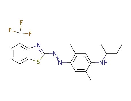 4-((4-(Trifluoromethyl)-2-benzothiazolyl)azo)-2,5-dimethyl-N-(1-methylpropyl)aniline