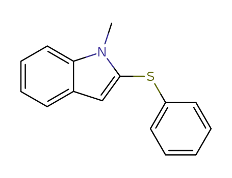 Molecular Structure of 120517-32-0 (1H-Indole, 1-methyl-2-(phenylthio)-)