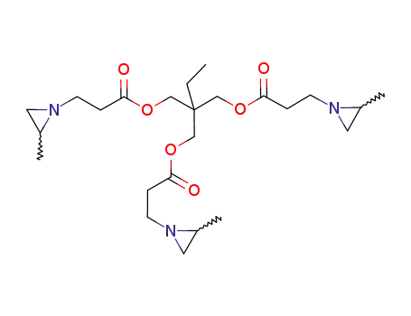Molecular Structure of 64265-57-2 (Trimethylolpropane tris(2-methyl-1-aziridinepropionate))
