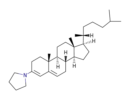 Molecular Structure of 2309-31-1 (1-cholesta-3,5-dien-3-yl-pyrrolidine)