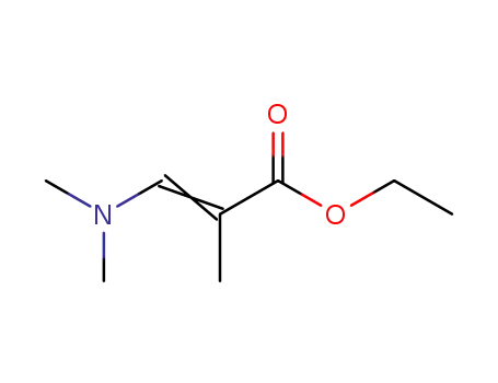Molecular Structure of 20488-07-7 (2-Propenoic acid, 3-(dimethylamino)-2-methyl-, ethyl ester)