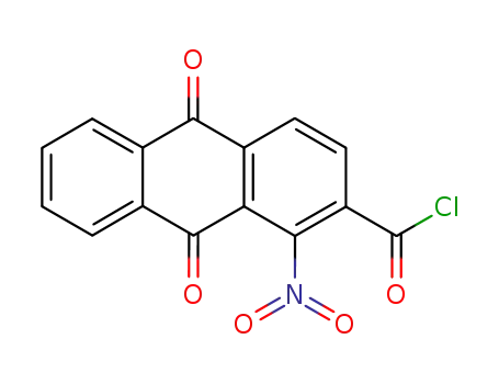Molecular Structure of 602-10-8 (1-Nitro-2-anthraquinonecarbonyl chloride)