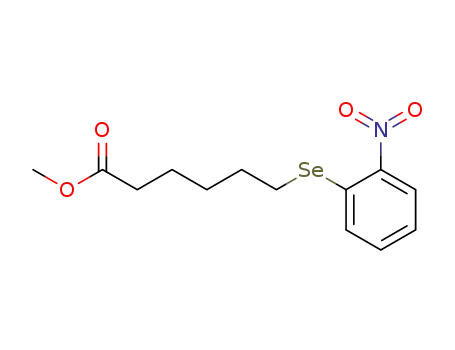 Molecular Structure of 108545-33-1 (6-(2-Nitro-phenylselanyl)-hexanoic acid methyl ester)