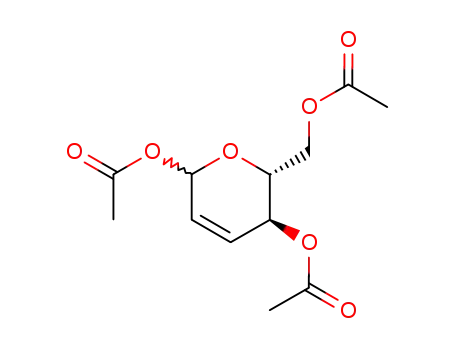 Molecular Structure of 65914-22-9 (1,4,6-Tri-O-acetyl-α,β-D-erythro-hex-2-enopyranose (Pseudo-C-glucal triacetate))