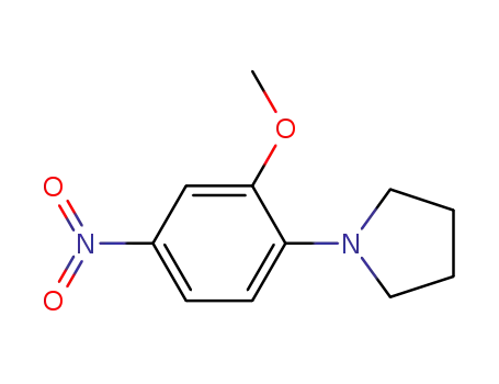 Molecular Structure of 67828-57-3 (1-(2-METHOXY-4-NITROPHENYL)PYRROLIDINE)