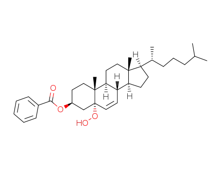 Molecular Structure of 129238-78-4 (5α-hydroperoxy-3β-benzoyloxycholest-6-ene)