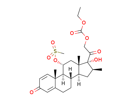 Ethyl 17-hydroxy-11alpha-(mesyloxy)-16beta-methylpregna-1,4-diene-3,20-dione 21-carbonate