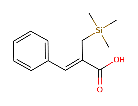 Molecular Structure of 1039704-09-0 ((2Z)-3-phenyl-2-[(trimethylsilyl)methyl]prop 2-enoic acid)