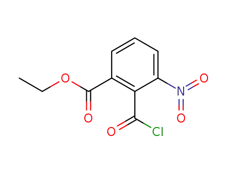 Molecular Structure of 136285-66-0 (3-nitro-phthalic acid-1-ethyl ester-2-chloride)