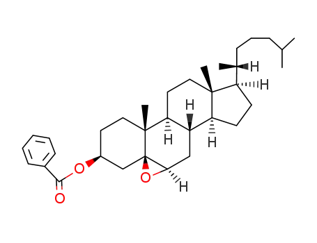 Molecular Structure of 6557-19-3 (5β,6β-epoxy-cholestan-3β-ol benzoate)