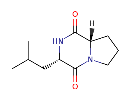 Pyrrolo[1,2-a]pyrazine-1,4-dione,hexahydro-3-(2-methylpropyl)-, (3S,8aS)-