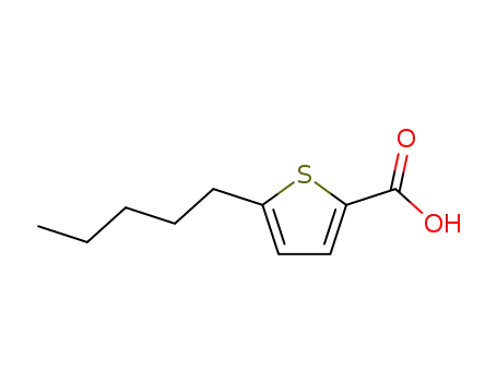 Molecular Structure of 63068-75-7 (2-Thiophenecarboxylic acid, 5-pentyl-)