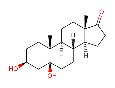 Molecular Structure of 33386-50-4 (3β,5β-dihydroxyandrostan-17-one)