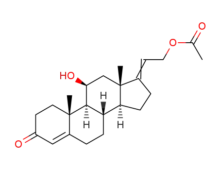 Molecular Structure of 5327-59-3 (11beta,21-dihydroxypregna-4,17(20)-dien-3-one 21-acetate)