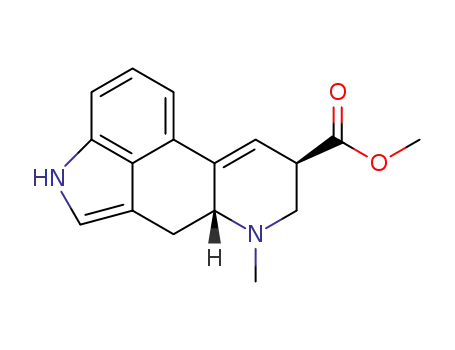 Molecular Structure of 4579-64-0 (Methyl 9,10-didehydro-6-methylergoline-8beta-carboxylate)