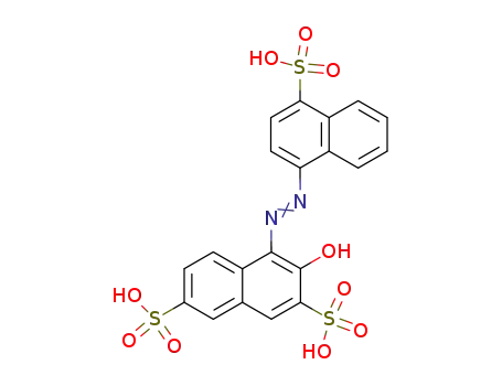 Molecular Structure of 642-59-1 (3-hydroxy-4-[(4-sulphonaphthyl)azo]naphthalene-2,7-disulphonic acid)