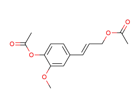 Molecular Structure of 37791-78-9 (Phenol, 4-[3-(acetyloxy)-1-propenyl]-2-methoxy-, acetate, (E)-)