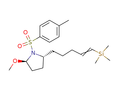 (2R,5R)-2-Methoxy-1-(toluene-4-sulfonyl)-5-((E)-5-trimethylsilanyl-pent-4-enyl)-pyrrolidine