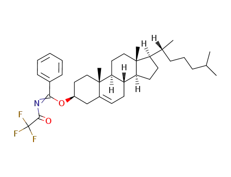 Molecular Structure of 76303-24-7 (cholest-5-en-3β-yl N-trifluoroacetylbenzimidate)