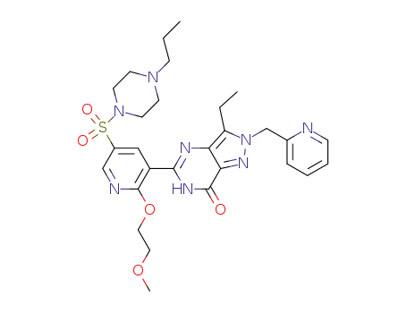 3-Ethyl-5-[2-(2-methoxyethoxy)-5-[4-(prop-1-yl)piperazin-1-ylsulphonyl]pyridin-3-yl]-2-(pyridin-2-yl)methyl-2,6-dihydro-7H-pyrazolo[4,3-d]pyrimidin-7-one