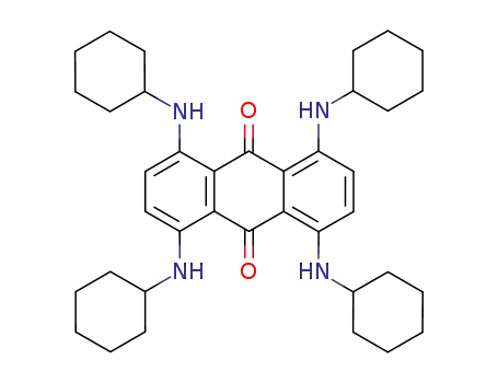 Molecular Structure of 28634-38-0 (1,4,5,8-tetrakis(cyclohexylamino)anthraquinone)