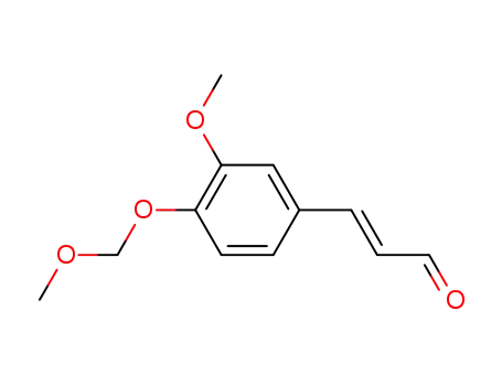 Molecular Structure of 62427-71-8 (2-Propenal, 3-[3-methoxy-4-(methoxymethoxy)phenyl]-, (E)-)