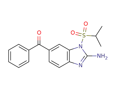 Molecular Structure of 63197-61-5 (2-amino-6-benzoyl-1-[(isopropyl)sulphonyl]-1H-benzimidazole)