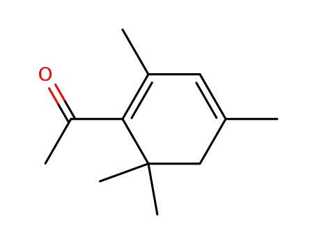 Molecular Structure of 13834-80-5 (Ethanone, 1-(2,4,6,6-tetramethyl-1,3-cyclohexadien-1-yl)-)