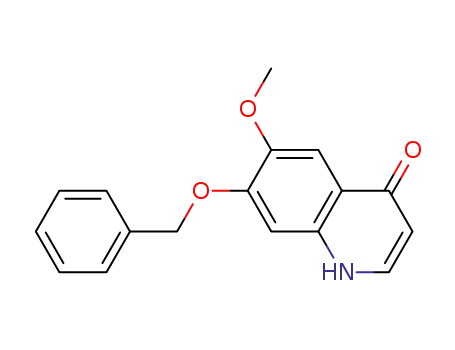Molecular Structure of 849217-23-8 (4-Quinolinol, 6-methoxy-7-(phenylmethoxy)-)