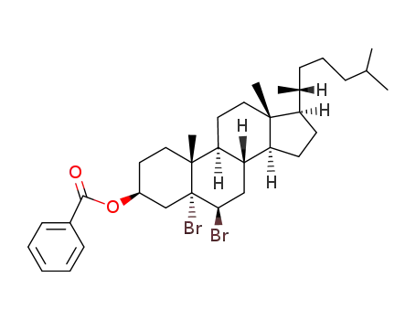 Molecular Structure of 26048-47-5 (5α,6β-dibromocholestan-3β-yl benzoate)