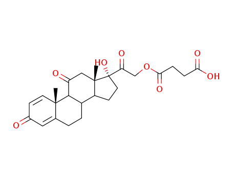 Molecular Structure of 24808-87-5 (17,21-dihydroxypregna-1,4-diene-3,11,20-trione 21-(hydrogen succinate))