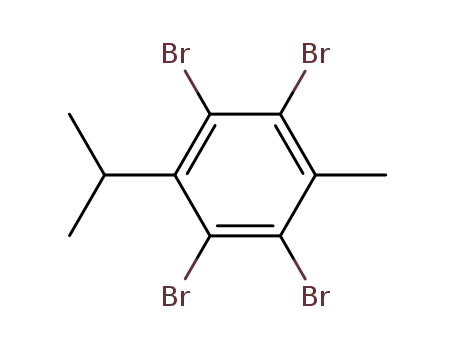 Molecular Structure of 679834-22-1 (1,2,4,5-tetrabromo-3-isopropyl-6-methyl-benzene)