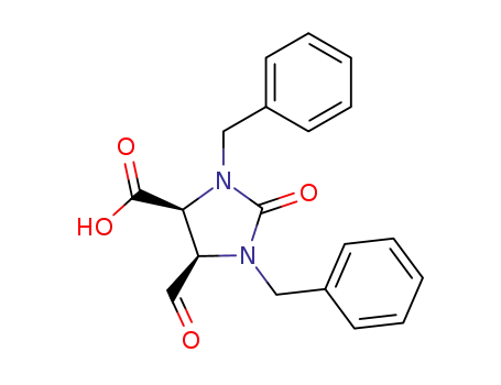 Molecular Structure of 129301-68-4 ((+/-)-1,3-dibenzyl-5<i>c</i>-formyl-2-oxo-imidazolidine-4<i>r</i>-carboxylic acid)
