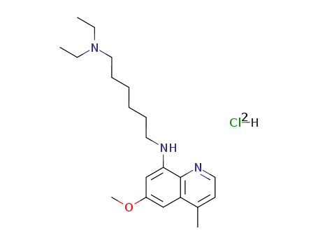 Molecular Structure of 5330-29-0 (N,N-diethyl-N'-(6-methoxy-4-methyl-8-quinolyl)hexane-1,6-diamine dihydrochloride)