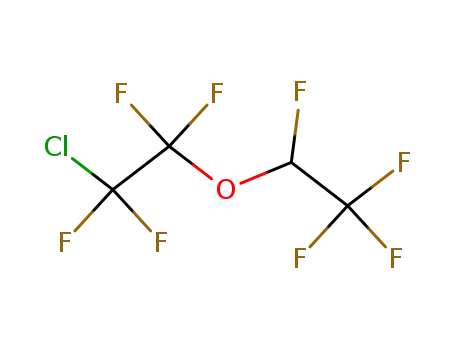 Molecular Structure of 51410-37-8 (Ethane, 1-chloro-1,1,2,2-tetrafluoro-2-(1,2,2,2-tetrafluoroethoxy)-)