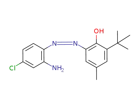 Molecular Structure of 109969-10-0 (2-(2-Amino-4-chloro-phenylazo)-6-tert-butyl-4-methyl-phenol)