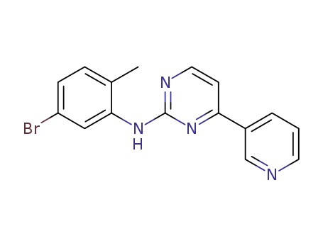 Molecular Structure of 1206604-20-7 (N-5-bromo-2-methylphenyl(4-pyridine-3-yl)pyrimidine-2-amine)