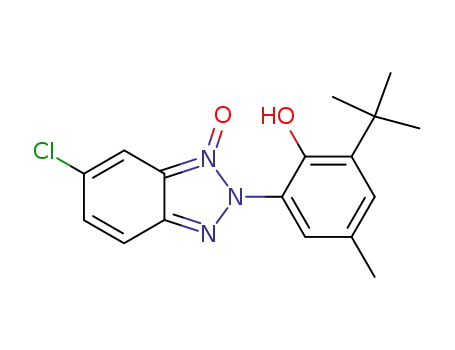 Molecular Structure of 56750-11-9 (2-tert-Butyl-6-(6-chloro-1-oxy-benzotriazol-2-yl)-4-methyl-phenol)