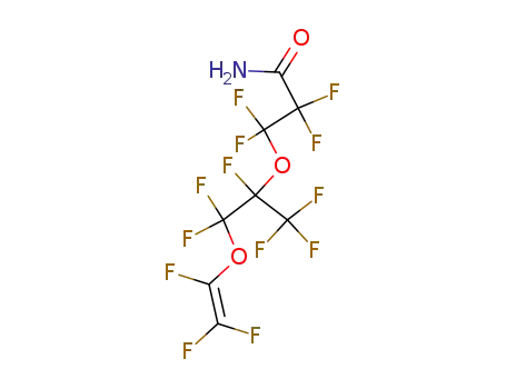 Molecular Structure of 69804-18-8 (3-[1-[Difluoro[(trifluoroethenyl)oxy]methyl]-1,2,2,2-tetrafluoroethoxy]-2,2,3,3-tetrafluoropropanamide)