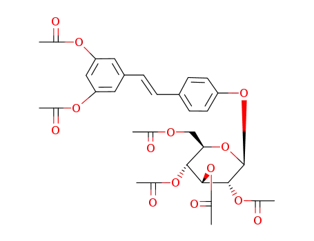 (E)-1-(3,5-diacetoxy)-2-(4'-O-2,3,4,6-tetraacetyl-β-D-glucopyranosidophenyl)ethene